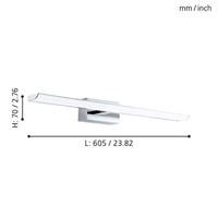 Eglo Led wandlampTabiano 60cm chroom - 94613 - thumbnail