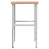 VidaXL Werkbank rechthoekig 100x60x(73-99,5) cm massief eikenhout - thumbnail