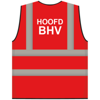 RWS veiligheidsvest hoofd BHV rood - RWS veiligheidsvest hoofd BHV rood - thumbnail