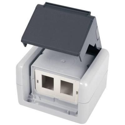 Telegärtner 100021370 Netwerkdoos Opbouw (op muur) CAT 5e, CAT 6, CAT 6A Grijs