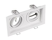 Trio Dubbele inbouwspotKenai richtbaar 2-lichts wit - 651600231 - thumbnail