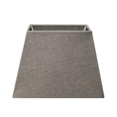 Lampenkap vierkant schuin | taps | linnen | stoffen lampenkap voor tafellamp | lampenkap met E27 fitting | B20cm D20cm H14cm | grijs