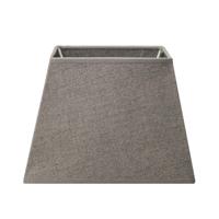 Lampenkap vierkant schuin | taps | linnen | stoffen lampenkap voor tafellamp | lampenkap met E27 fitting | B20cm D20cm H14cm | grijs - thumbnail