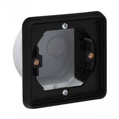 Niko Hydro enkelvoudig inbouwkader waterdicht zwart