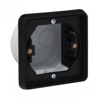 Niko Hydro enkelvoudig inbouwkader waterdicht zwart - thumbnail