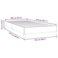 Boxspring zonder matras fluweel lichtgrijs 100x210 cm - thumbnail