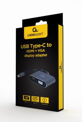 Adapter USB naar VGA/HDMI GEMBIRD A-USB3C-HDMIVGA-01