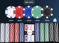 Pokerset in Zilveren Koffer - 500 chips 11,5gr. - thumbnail