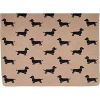 Cawö Cawö We love dogs 62460 Woonplaid 150x200 zwart/beige - thumbnail