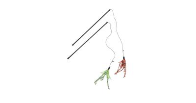 Beeztees Kattenhengel+streepst nylon assorti 50cm