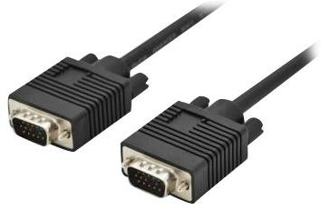 Digitus AK-310103-030-S VGA-kabel VGA Aansluitkabel VGA-stekker 15-polig, VGA-stekker 15-polig 3.00 m Zwart Rond, Afgeschermd (dubbel), Met Ferrietkern