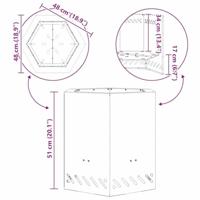Vuurkorf Zwart 48 x 48 x 51 cm Koudgewalst staal - thumbnail