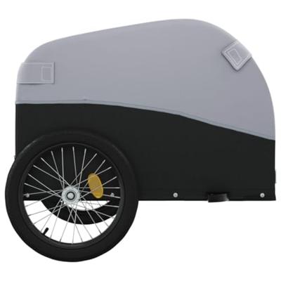 Fietstrailer 45 kg ijzer zwart en grijs