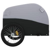 Fietstrailer 45 kg ijzer zwart en grijs - thumbnail