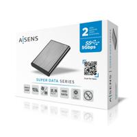 Behuizing voor Harde Schijf Aisens ASE-2525GR Grijs 2,5" - thumbnail