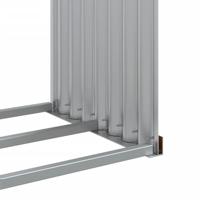 Haardhoutopslag 120x45x100 cm gegalvaniseerd staal lichtbruin - thumbnail