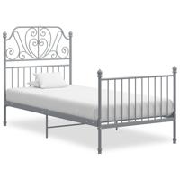 Bedframe metaal grijs 90x200 cm - thumbnail