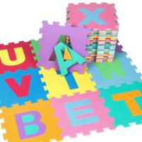 Puzzelmat 86 delig met getallen en letters Multicolor - thumbnail