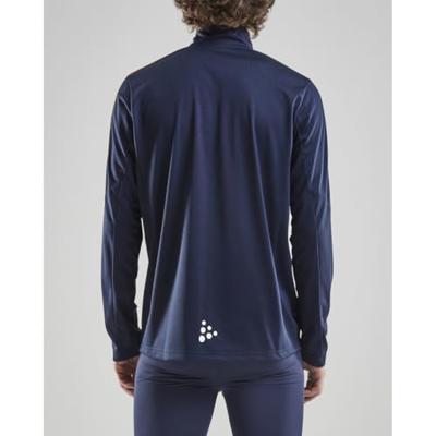 Craft 1905611 Progress Halfzip Tee LS M - Navy/Yellow - S - thumbnail