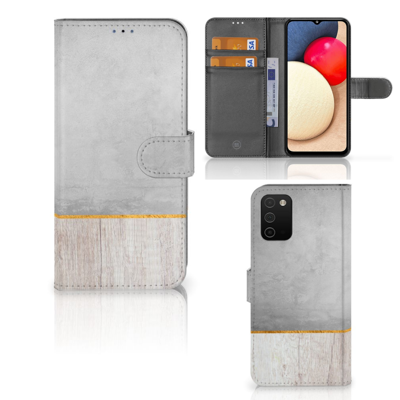 Samsung Galaxy A03s | Book Style Case | Wood Concrete