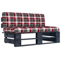 Tuinmiddenbank pallet zwart geïmpregneerd grenenhout - thumbnail