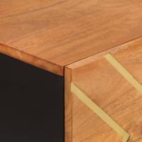 Dressoir 80x33,5x75 cm massief mangohout bruin en zwart - thumbnail