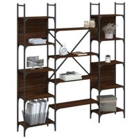 Boekenkast 155,5x24x166,5 cm bewerkt hout bruineikenkleurig - thumbnail