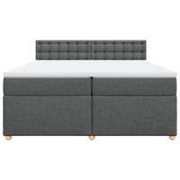 Boxspring met matras stof donkergrijs 200x200 cm - thumbnail