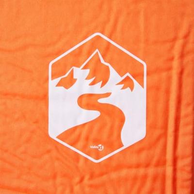 Kampeermatras met gentegreerd kussen zelfopblazend oranje