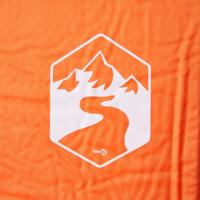 Kampeermatras met gentegreerd kussen zelfopblazend oranje - thumbnail