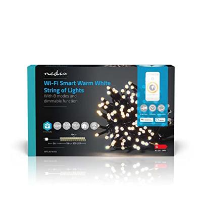 Nedis WIFILX01W100 Smartlife Decoratieve Led Wi-fi Warm Wit 100 Led&apos;s 10.0 M Android™ / Ios - thumbnail
