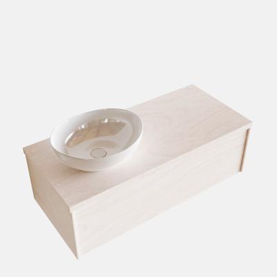 Badkamermeubel BWS Madrid Wit 100 cm met Topblad en Keramische Waskom Links (1 kraangat) Badkamermeubel BWS Madrid Wit 100 cm met Topblad en Keramische Waskom Links (1 kraangat)