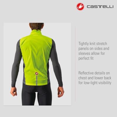 Castelli Squadra stretch mouwloos vest groen/geel heren L