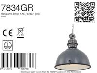 Steinhauer Hanglamp bikkelxxl 7834gr grijs - thumbnail