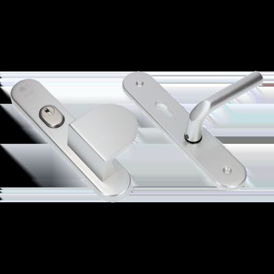 AMI Veiligheidsbeslag 250/50/15 Kt72 Omkeer 90/83 Re Deurkruk 369 Profielcilinder 72 Omkeer F1 Deurdikte 38/42 - 656455