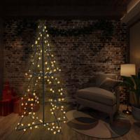 VidaXL Kegelkerstboom 240 led&apos;s binnen en buiten 115x150 cm - thumbnail