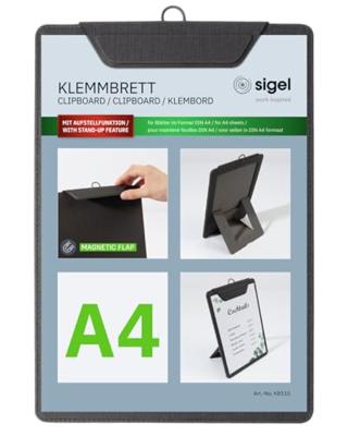 Sigel KB110 Menuklembord DIN A4 Antraciet (b x h) 23 cm x 33 cm