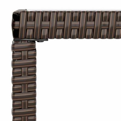 4-delige Loungeset met kussens poly rattan bruin 4-delige Loungeset met kussens poly rattan bruin