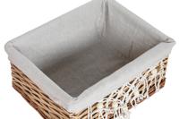 Wasmand Home ESPRIT Wit Natuurlijk vlechtwerk Shabby Chic 47 x 35 x 55 cm 5 Onderdelen - thumbnail