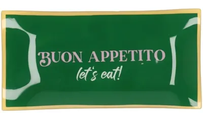 Daan Kromhout Design tegeltje glas buon appetito 20x10cm