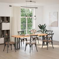 Console tafelpoten 2st T-vormig 25x28x(72-73)cm staal antraciet - thumbnail