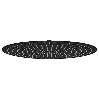 VidaXL Regendouchekop rond 50 cm roestvrij staal zwart