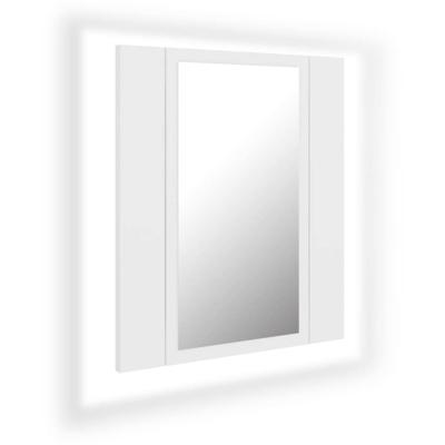 VidaXL Badkamerkast met spiegel en led 40x12x45 cm acryl wit
