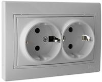 Plug-in basis Solera Europa erp60/2u Dubbel Sluiter Wit Ingebed, ingebouwd 250 V 16 A - thumbnail