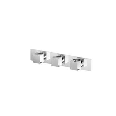 Douchekraan Hotbath Bloke Inbouw Thermostatisch Vierkant Horizontaal Glans Chroom 3 Greeps Douchekraan Hotbath Bloke Inbouw Thermostatisch Vierkant Horizontaal Glans Chroom 3 Greeps