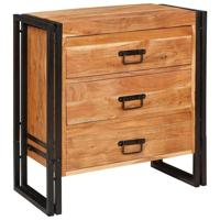 Dressoir met lade Bruin 66 x 33 x 70 cm Massief acaciahout - thumbnail