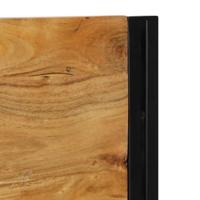 Hoofdeinde 140 cm massief hout acacia en ijzer - thumbnail