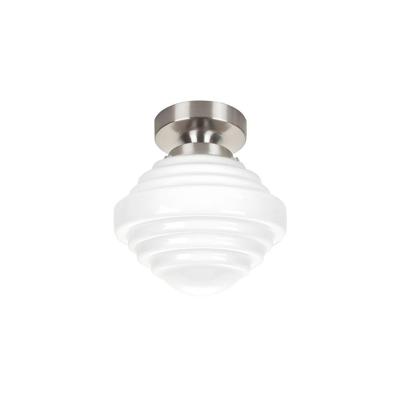 Highlight Nikkel plafondlampYork wit glas Ø 15cm - G1870.00 + O1103.30