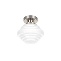 Highlight Nikkel plafondlampYork wit glas Ø 15cm - G1870.00 + O1103.30 - thumbnail