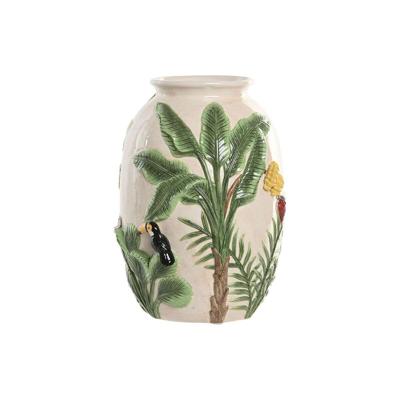 Vaas Home ESPRIT Groen Beige Keramisch Vogels Tropisch 26 x 26 x 33 cm Vaas Home ESPRIT Groen Beige Keramisch Vogels Tropisch 26 x 26 x 33 cm